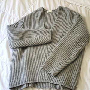 Acne v neck gray sweater